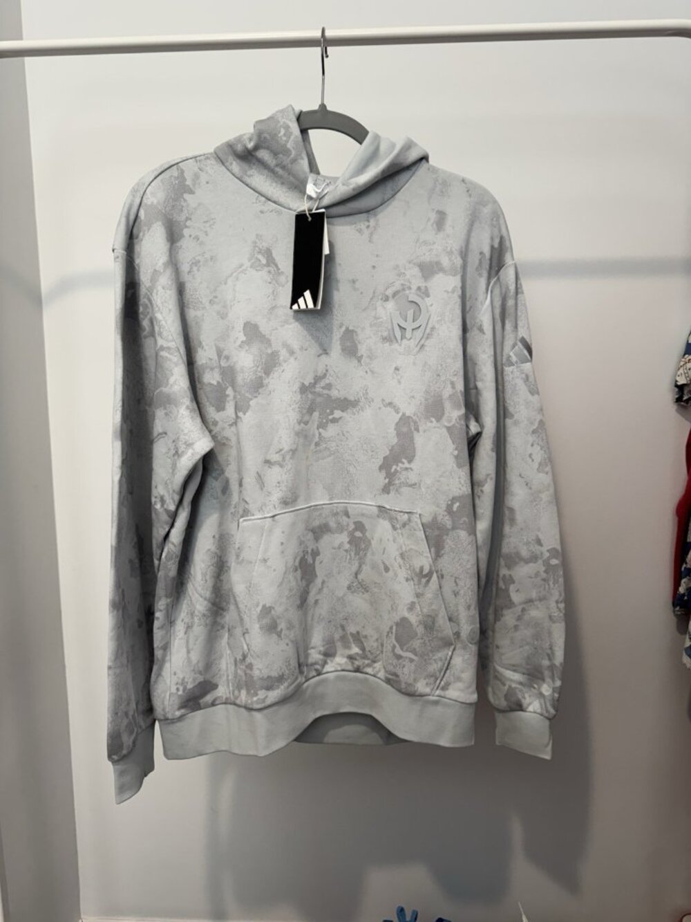 Adidas Patrick Mahomes Hoodie Men's Medium Gray Camo NWT $65 MSRP
